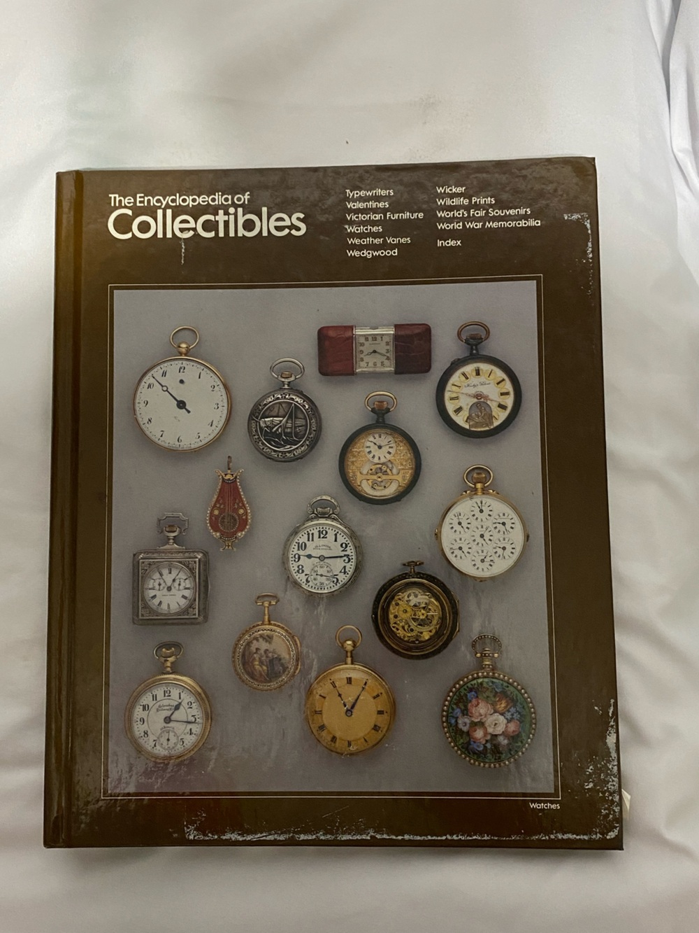 Vintage Pocket Watch Wall Art Print - Brown